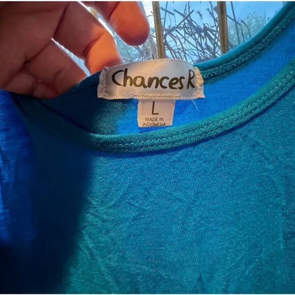 Chances R Super Soft Light Blue Sleeveless Tank Size Large - Picture 5 of 6